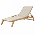 Gartenliege 200 x 70 cm Holz Beige verstellbar